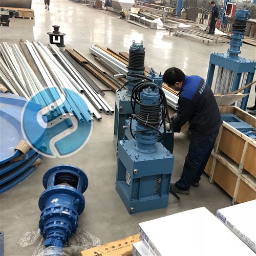 單鼓渠道式粉碎型格柵機不同安裝支架安裝